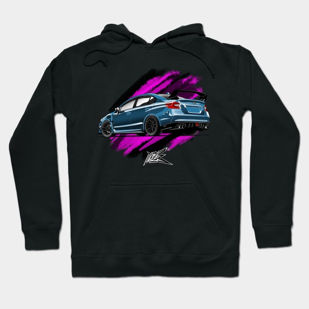 subaru wrx sti rear Hoodie by naquash